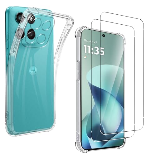 Coque transparente Moto G67 Power pour éviter les bris d'écran et chutes de coin