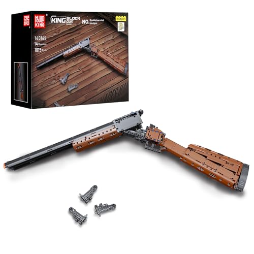 Mould King 14016 Doppelläufige Schrotflinte Baustein 1015 PCS Militärwaffen-Bausatz Simulation Blaster Sammlerwaffenmodell