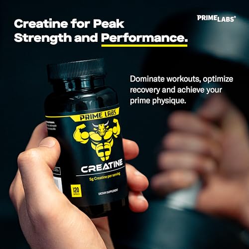 Prime Labs CREATINE-1 Pills - Creatine Monohydrate Capsules For Men & Women - 5G (5000Mg) Pure Creatine Per Serving - Muscle Growth thumb #1