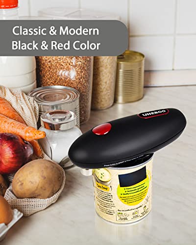Electric Can Opener For Kitchen- Hand Held Automatic Can Opener With Smooth Edge, Portable And Battery Operated, Can Opener For Seniors With Arthritis, Easy One Touch To Open Any Size Cans, Black #TOP4