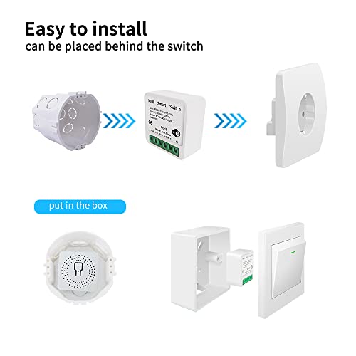 Aiyato AIYATO2 Mini Electrical Wifi Relay Switch Work With Homekit, Alexa And Google Assistant Diy Remote Control Wireless Light Switch 10A 2 Pack thumb #8