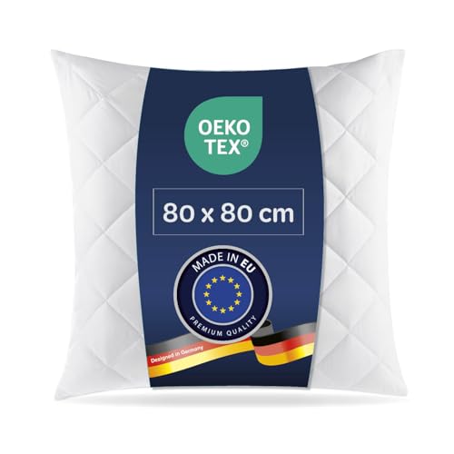 7dreams® Microfaser Kopfkissen gesteppt 80x80 cm...