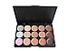15 Colors Cosmetics Cream Contour Foundation Concealer Palette Kit with 11pcs Bamboo Brush