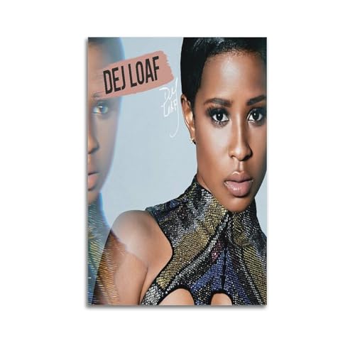 DeJ Loaf Impression sur toile de couverture d'album signée limitée - Art mural pour décoration de dortoir