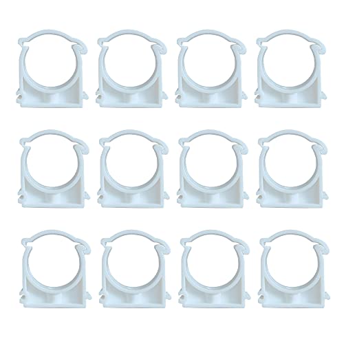 HLIWS Lot De 12 Diamètre intérieur 40mm Collier Serrage Tuyau diamètre unique,Clips de Tuyau en Plastique,pour Conduite D'eau,Tuyau de Gaz