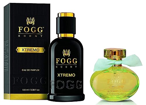 Image of Fogg Xtremo Scent, Eau De Parfum, Mens Perfume Spray, Long-lasting Fresh & Soothing Fragrance, 100ml & Fogg Pure Lady Blooming Lilies, Eau De Parfum for Women, Floral Fragrance, 50ml