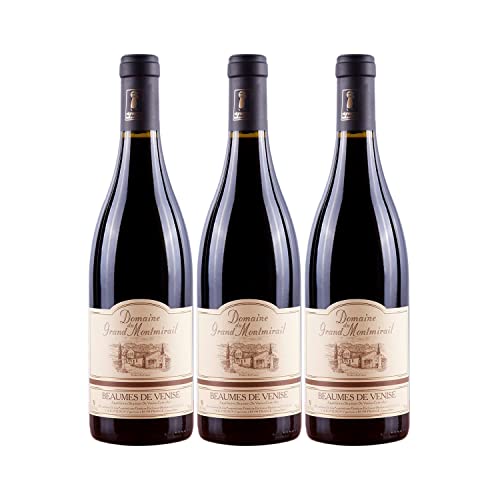 Beaumes de Venise Rouge 2020 - Domaine du Grand Montmirail - Vin AOC Rouge de la Vallée du Rhône - Lot de 3x75cl - Cépages Grenache, Syrah Cover