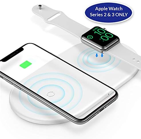 Amazon.com: Cargador inalámbrico para Apple Watch, 2 en 1 Pad Stand Qi  Charging, Apple iWatch Series 1/2/3 para iPhone X/8/8 Plus Android :  Celulares y Accesorios
