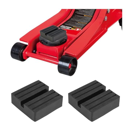 CGEAMDY 2 Pieces Car Jack Rubber Pads, Universal Hard Rubber Jack Pads High-Strength, Underlay Rubber Pad Non-Slip for Jack and Lift, Car Repair Pad Lifting Platform Block Support, for Tuning Car