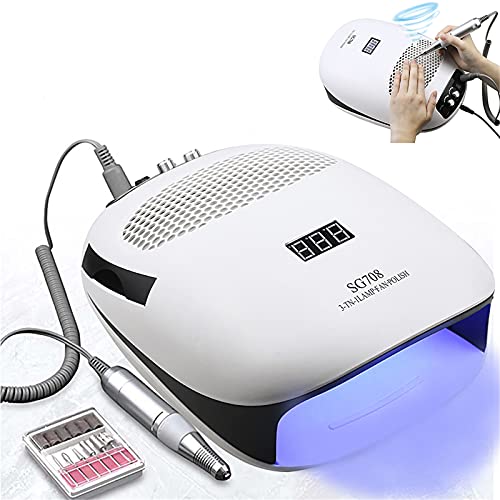 Aspirador de uñas profesional ZYC 3 en 1 con lámpara LED UV y taladro de manicura