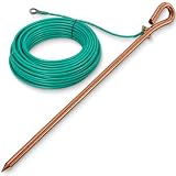 Generator Grounding Kit, 17.4 Inch Rod with 16.4ft 12 AWG Lugs Wire