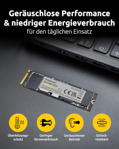 Intenso Disque SSD Interne 250 Go M.2 SSD PCIe Premium, jusqu'à 2100 Mbit/s, (PCI Express Gen.3x4 NVMe 1.3, Solid State Drive) - 5