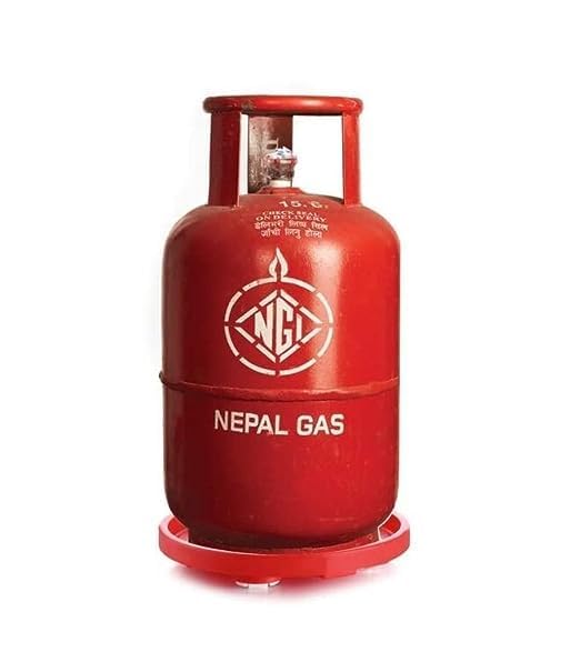 2 in 1 LPG Cylinder Trolley Easily Movable Stand with Wheels, Gas Cylinder Stands and Water Jug Stand (Red) 1
