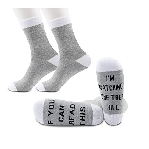 JXGZSOÂ 2Â Pairs One Tree Hill Inspired Gift One Tree Hill Fan Socks If You Can Read This I'm Watching One Tree Hill Socks (One Tree Hill)