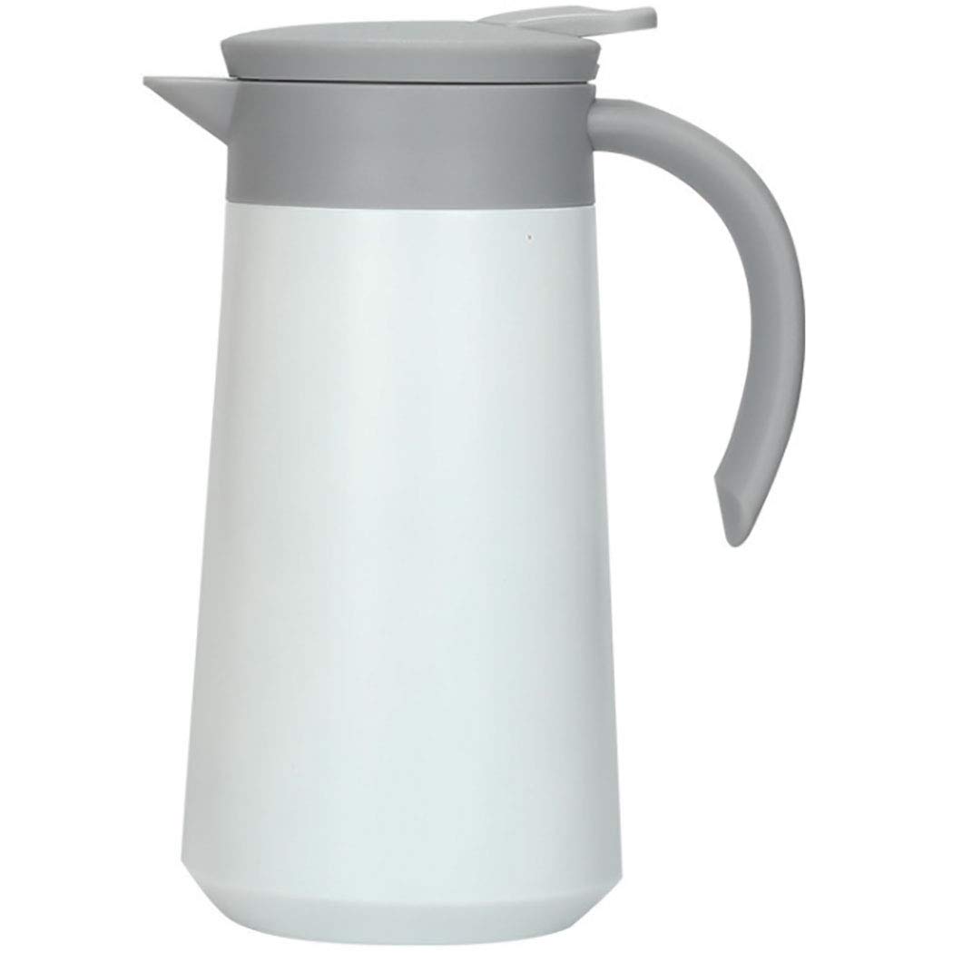 Carafe isotherme double paroi en acier inoxydable blanc