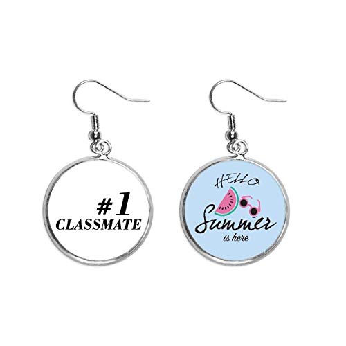 Pendientes de sandía para graduaciones y fiestas de verano