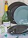 Bowla 12-Piece Melamine Dinnerware Set - Service for 4 (Winter, green and beige)