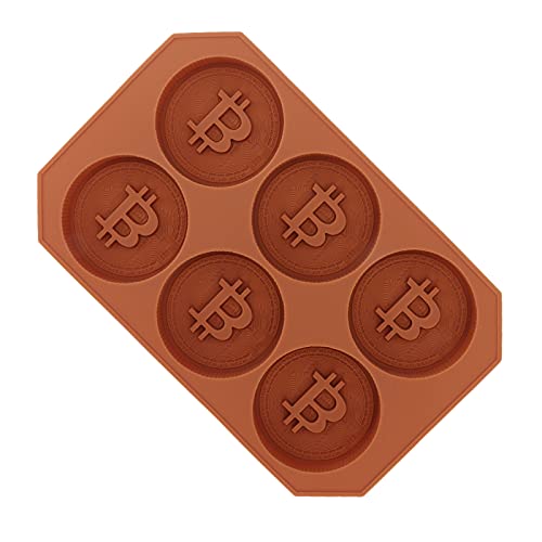 Molde de chocolate Bitcoin, DIY Bitcoin Moneda virtual Bitcoin Bandeja de hielo Molde de mousse Molde de silicona para pasteles DIY para cubitos de hielo para hacer pasteles para chocolates