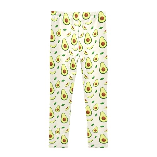 Girls Leggings Size 4T Avocado Leaf Beige Soft Stretchy Yoga Pants Tights Girl Clothes for Dance Running2