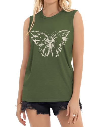 Image of Womens Tank Tops Summer Casual Sleeveless Top Loose Fit Basic Tunic Shirts