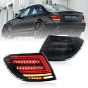CKCD LED Rückleuchte kompatibel mit Mercedes-Benz C-Class W204 C250 C350 C63 2007-2014, mit Animation, Paar (links und rechts)