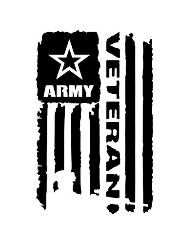 Drapeau armée vétéran autocollant vinyle pour voiture et moto