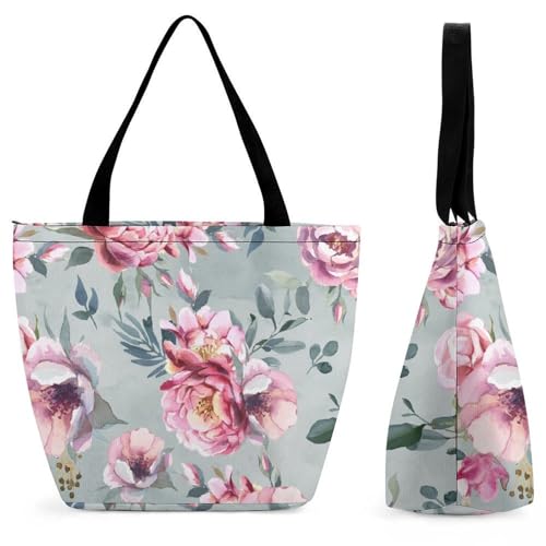 Sac à bandoulière spacieux évite les sacs trop petits motif roses rétro pour le voyage