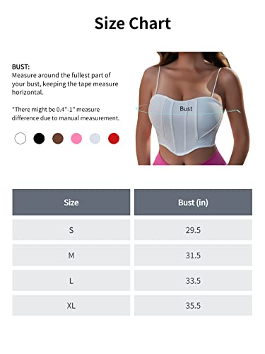 Mebius Corpete feminino de couro, top cropped com alças finas, decote coração, fofo, festa, sexy, Br