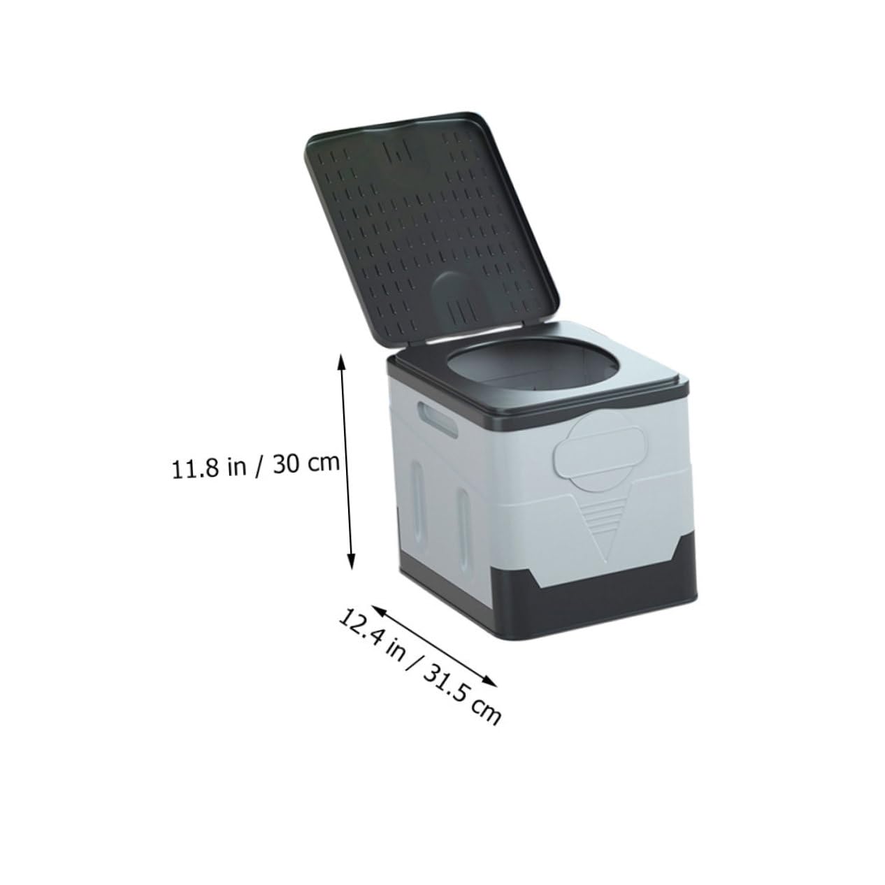 Toilettes Pliantes Portables pour Voiture Noir et Gris, Pot Pliable Léger et Solide, Toilettes d'urgence Camping Extérieur, Équipement Voyage Pratique Adulte