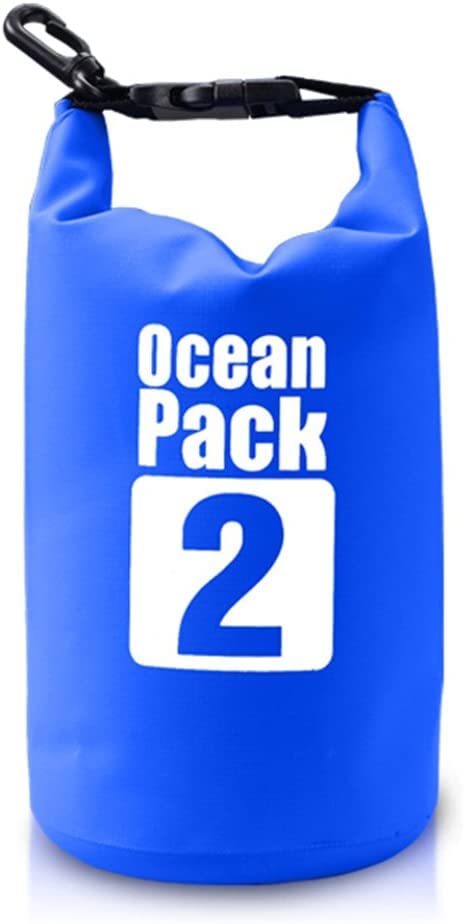 VIPREKHOWaterproof Backpack,Roll Top Dry Compression Sack Keeps Gear Dry for Kayaking, Floating Dry Backpack for Water Sports - Fishing, Boating, Beach, Rafting, Hiking, Snowboarding (2 Liter)