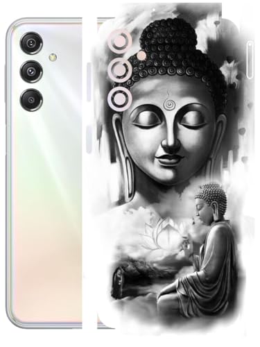 Image of AtOdds - Full Body Back Screen Guard Protector Film - Lamination Wrap Skin Sticker Compatible with Samsung Galaxy M34 (5G) | Scratchproof Matte Finish (Buddha)