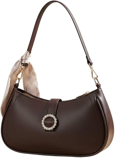 ZOYAEBAZAR Women’s Flap Ring Shoulder Bag Black | PU Material Handbag with Detachable Strap | Metallic Ring Accent | Wate...