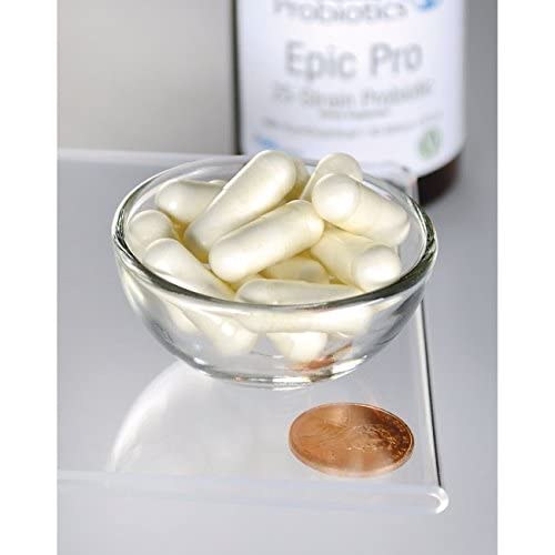 Swanson Epic-Pro 25-Strain Probiotic 30 Billion Cfu Digestive Health Immune System Support Prebiotic Nutraflora Fos 30 Drcaps Veggie Capsules (Caps) #TOP1