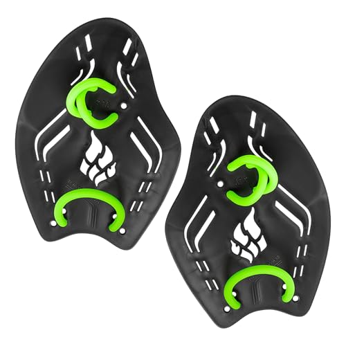 Mad Wave Trainer Paddles Extreme S Schwimmpaddles zur Steigerung von Schulterkraft & Ausdauer im Training Handpaddles mit hydrodynamischer Form & verstellbaren Silikon-Straps 20 × 14.3 × 0.3 cm