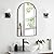 FFHOME Wall Mirrors Matte Black Metal Frame Mirror,18 * 29inch Arched Bathroom Mirror,Wall Mirror with Seamless Frame,Bathroom Mirrors for Over Sink in Farmhouses, Bathrooms,Living Room