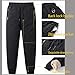 Hiufer Julidostore Fleece Pants,Unisex Fleece Lined Waterproof Pants,Winter Warm Fuzzy Joggers Sweatpants (4XL,Gray-B)