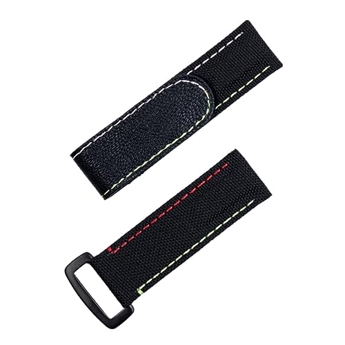 Bracelet de montre 20mm SCHIK en nylon et cuir pour Yacht-Master