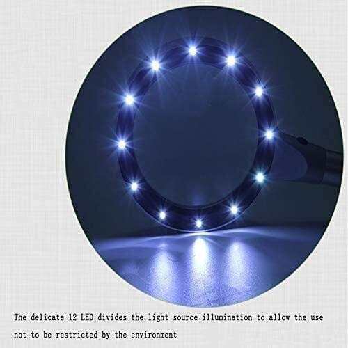 Lupas de Mano Mini Lupa 20X Lámpara LED con una Lupa Circular de Mano para Personas Mayores con Baja visión para Leer