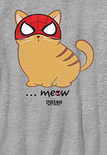 Marvel Miles Morales Hero Meow Boy's Heather Crew Tee2