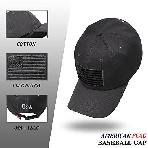 American Flag Hat Men Women Adjustable Usa Baseball Cap Low Profile Plain Dad Hat Outdoor Ball Cap Dark Gray #TOP5