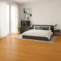 Piso Vinílico Revestimento de Chão Madeira Autocolante Lavável(Carvalho Mel, 1,25m² (9 Peças))