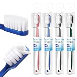 Dr. White Ultra Soft Bristle Toothbrush - Travel Tooth Brush for Sensitive Gums, Extra Soft Silk Adu