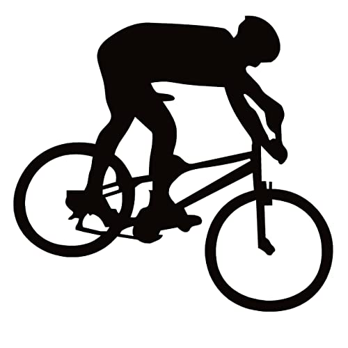 Mountain Biker Silhouette - Vinyl 6 Inches (Color:...