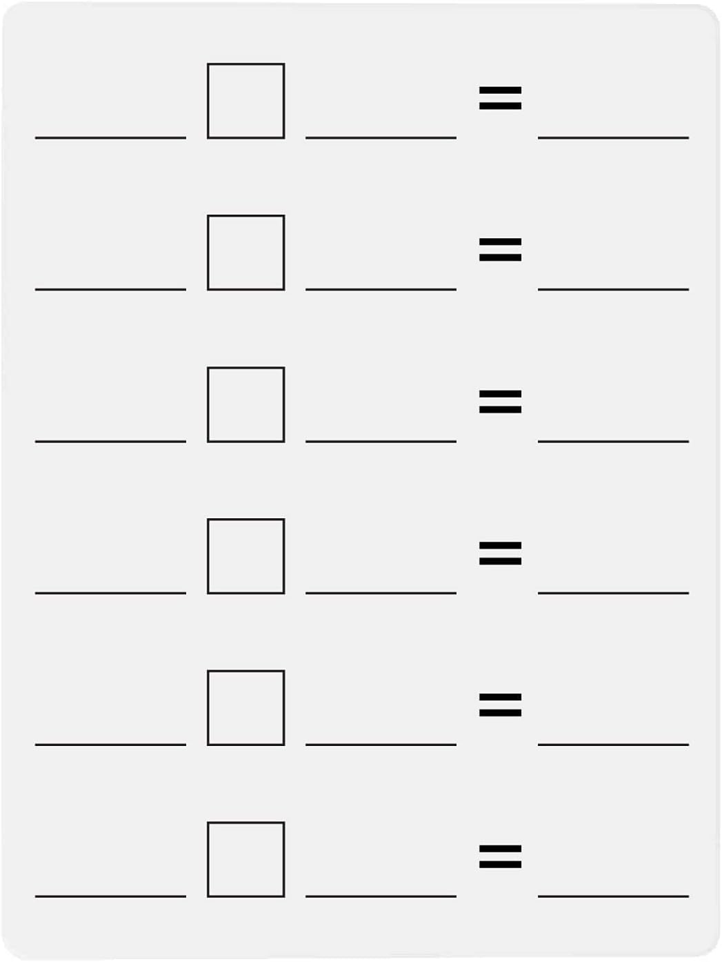 Dry Erase Board Math Sentences, Addition, Subtraction, Multiplication, Division Activity for School or Homeschool