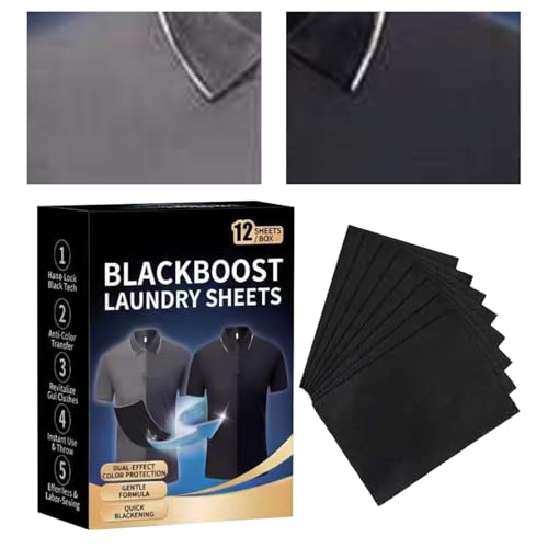 Sábanas De Lavandería Para Teñir Ennegrecimiento De Ropa, Color De Tela Consistente, 12 Piezas, Tinte Negro Para Ropa, Sábanas De Lavandería Para Ennegrecer, Fácil De Usar, Para Camisas De Lana De Alg
