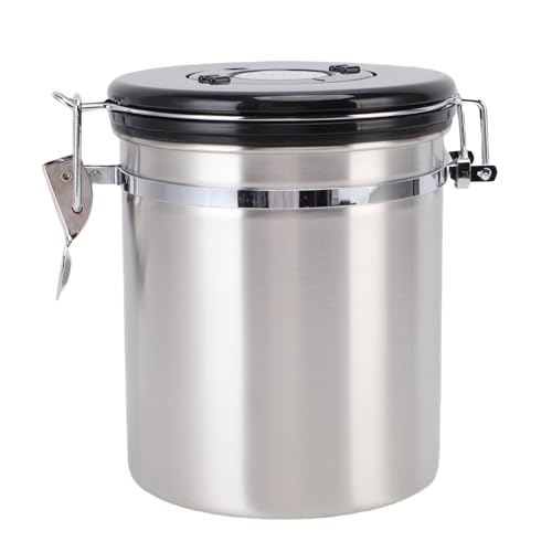 Recipiente hermético para café de acero inoxidable mediano con cuchara 2