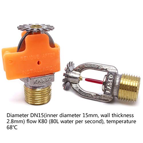 155°F (68°C) K=5.6 K80 Standard Response for Automatic Fire Sprinkler System Chrome Fire Extinguisher Head Pendent Spray