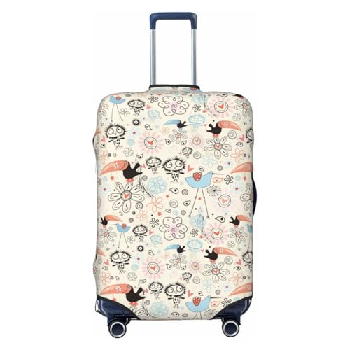 Funniest Birds Luggage Cover Washable Elasticated Luggage Covers for Suitcase tsa Approved Stylish Dust and Scratch Resistant Luggage Case Protector