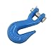 Aexit Blue 0.5 Snaps Ton 1102.3 Lbs Weight Load Clevis Grab Hook w Trigger Snaps Cotter Pin