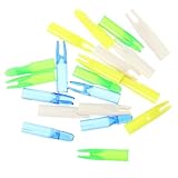 HONITANO Lot de 20 Encoches De Tir à l'arc en Fibre De Verre 6mm, Queue D'encoche Transpa...